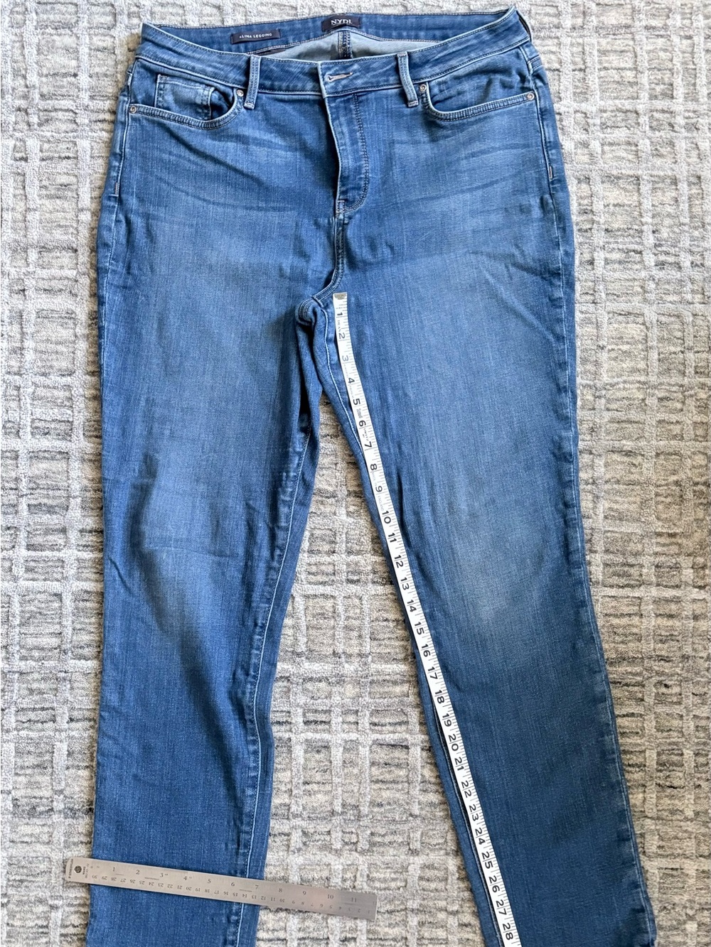 NYDJ Alina Legging Jeans Size 14 Blue Lift Tuck Slim Leg Stretch Denim - Picture 7 of 8